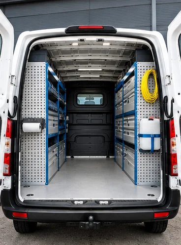 Elektro und Service: Fahrzeug mit Einrichtung