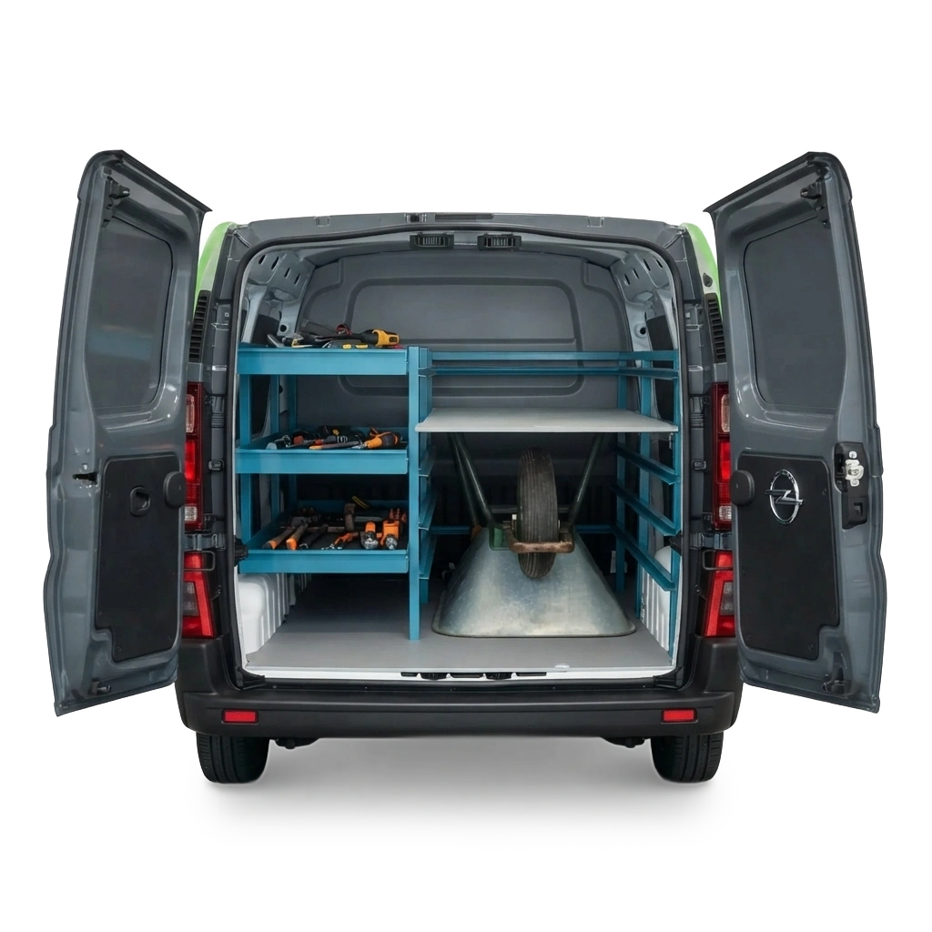 Opel Vivaro – geöffnet, Innenausbau sichtbar
